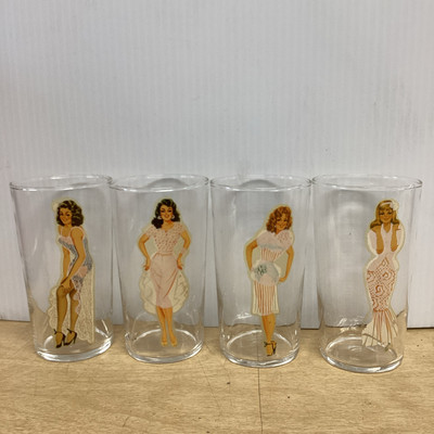 4 Federal Magic Follies Pin Up Girls Peek A Boo Glasses  4.5  Burlesque 1940s