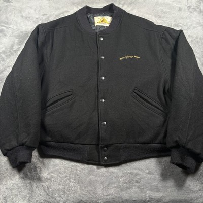 Vintage 90s Metro Goldwyn Mayer Bomber Jacket Mens XL Black  Embroidered MGM