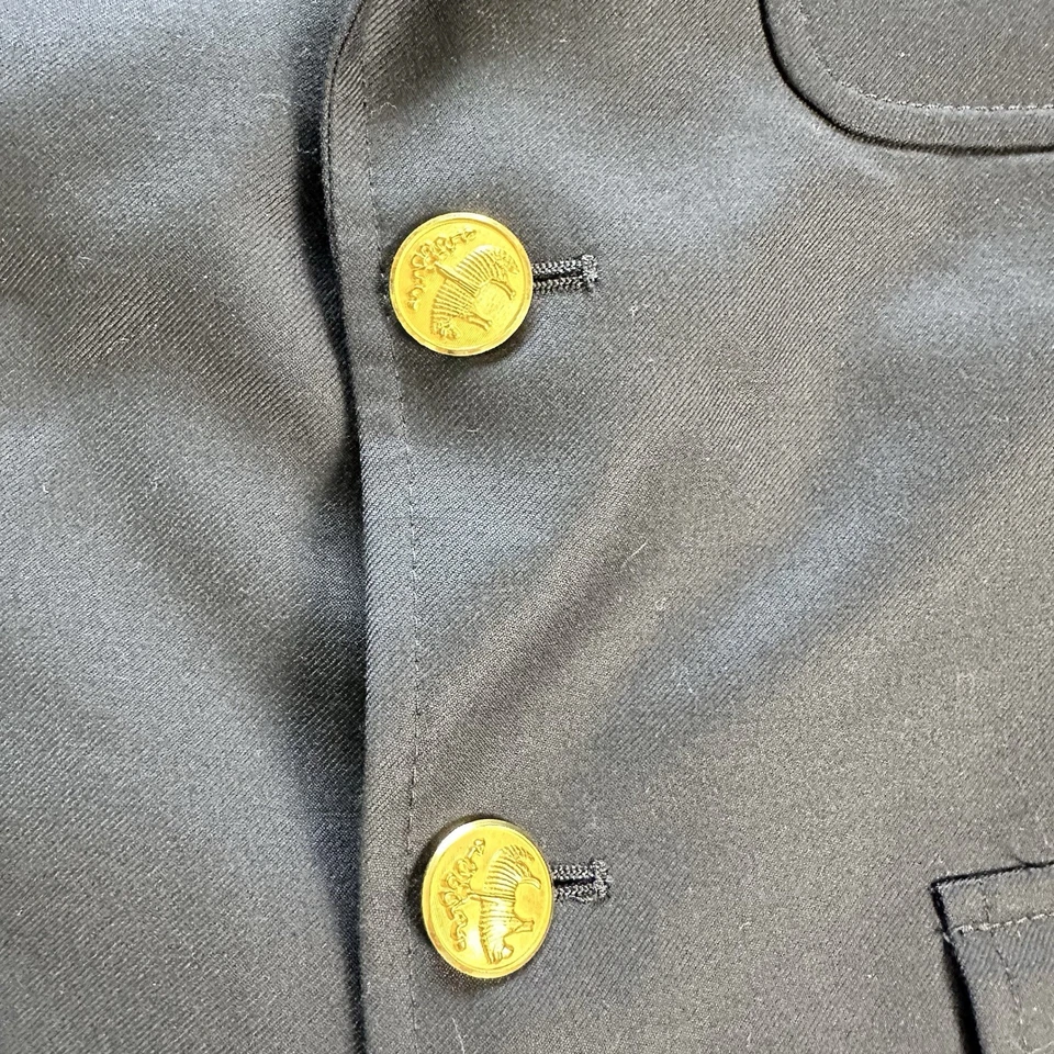 Blazer Brooks Brothers Meninos Loro Piana Capolavoro Lã Tamanho 14 Jaqueta Preta - Imagem 4 de 4