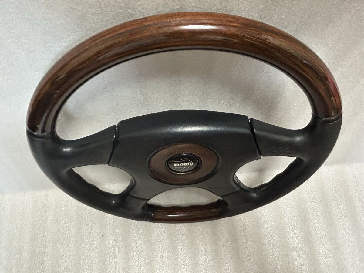 MOMO Olympic III Wood Leather Steering Wheel 360mm JDM Toyota Land