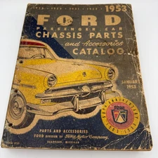 Vintage Ford Chassis Parts & Accessories Catalog Book 1949-1953 Passenger Car