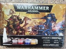 Warhammer 40k Citadel Essentials Paints x 13 Cutter Glue Brush Workshop