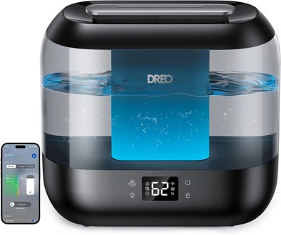 Dreo Smart Humidifiers for Bedroom, Top Fill 4L Supersized Humidifier Large Room