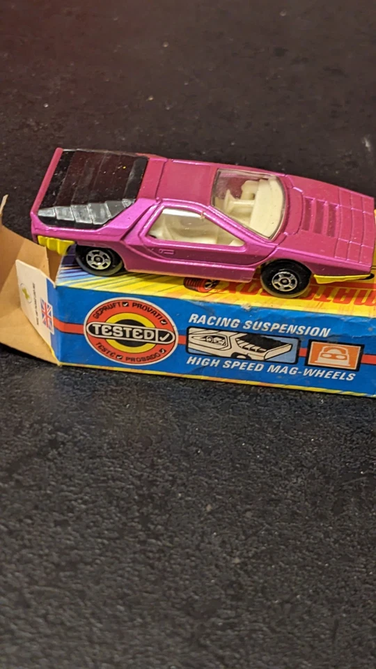 Miniature Matchbox Superfast N°75  - Violet - ALFA CARABO - Vintage 70 - Photo 3/4