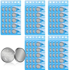 WANZELONYO CR2450 3V Battery Bulk Coin Cell 600mAh 100 Count 100