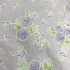 Pottery Barn Kids Twin Duvet Comforter Cover purple Roses Flowers /Green Leaves