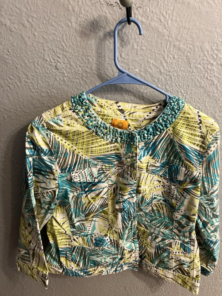 Womens Cropped Jacket Ruby Road  Size 10 - Image 4 of 4