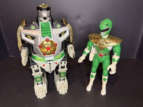 1994 Bandai Mighty Morphin Power Rangers Dragonzord & Green Ranger Vintage Set