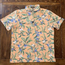 Bad Birdie Golf Polo Shirt Mens Size XL Tropical Floral