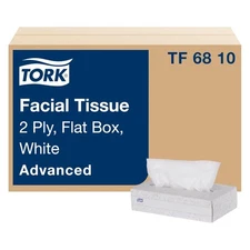 Tork Advanced Facial Tissue White Soft Gentle 2-Ply F1 Dispenser 30 Boxes 100 Co