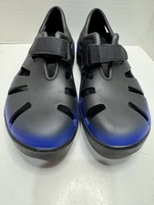 Oofos OOCandoo slip on shoes blue black sandals mens 6 womens 8 EU 39