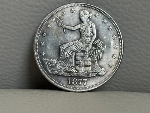 1877-CC Seated Liberty Take flowers Silver 1 Dollar High Grade A++++