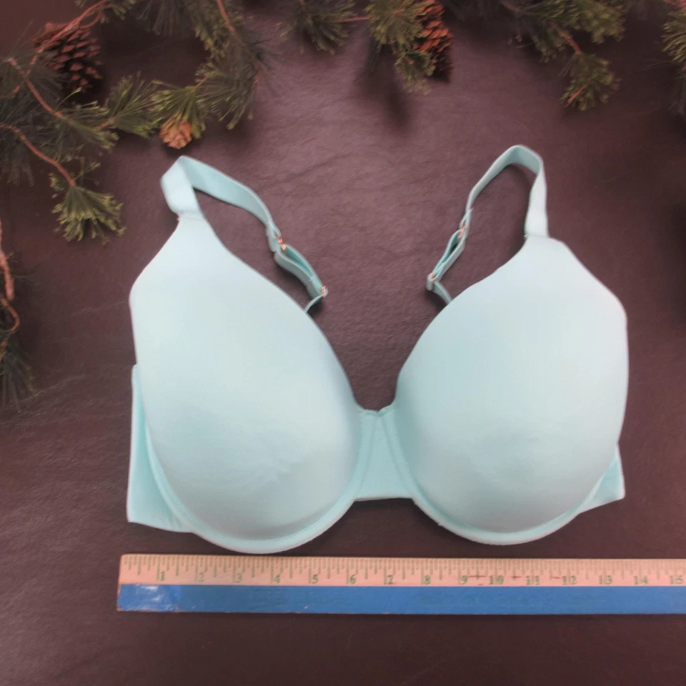 Secret Treasures 胸罩女式 38DD 浅蓝色钢圈 T 恤风格 40009 有内衬 — 第 2/4 张图片