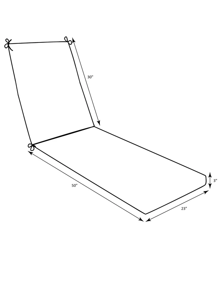 - 611570 Outdoor/Indoor Herringbone Night Chaise Lounge Cushion, 80" x 23", B... - Image 2 of 3