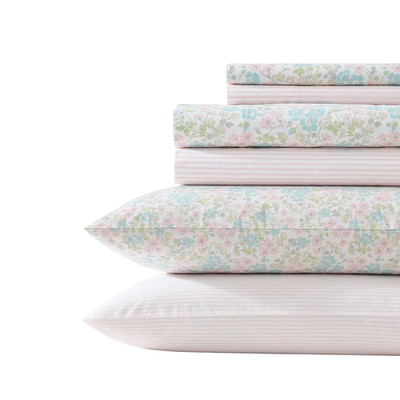 Laura Ashley - Sheet Set Super Soft Bedding Set Deep Pocket Includes Matching