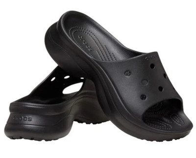 Crocs BAE Slides Women's Size 9 Black Slip On Platform Sandals 211108-001