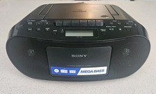 Sony CFD-S70 CD Cassette Mini Boombox FM/AM Radio with Box. Tested Working.