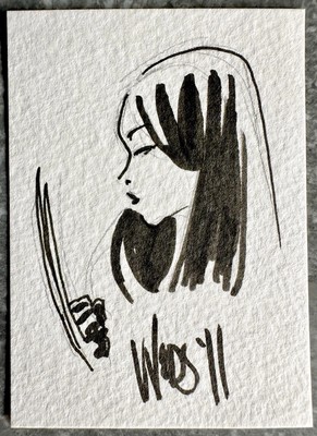 X-23 Sketch Card Original Comic Art by Pete Woods, X-Men, X-Force, Wolverine