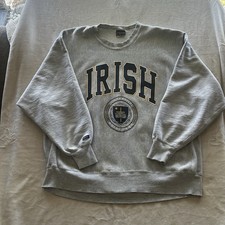Vintage 90s Notre Dame Fighting Irish Sweatshirt XXL Oversized NCAA College 2XL