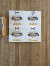 Pittsburgh Steelers Set Of 4 Ceramic Tile Coasters Black, Gold, White
