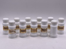 Lot of  11 Vtg Spice Jars Shakers White Milk Glass Double Rope Farmhouse Decor