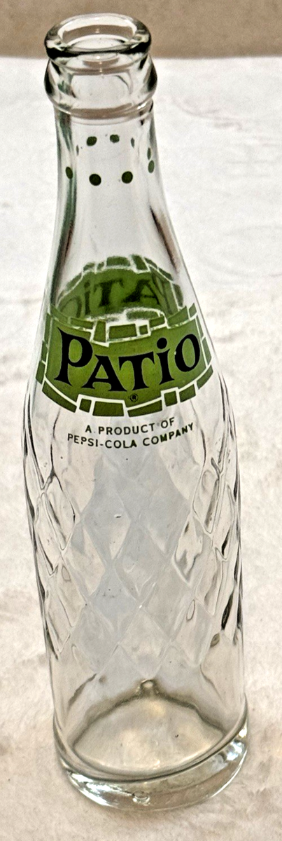 VTG 1960's Patio-Pepsi Cola Co-10 oz-Clear-Diamond💎 Grip-Glass