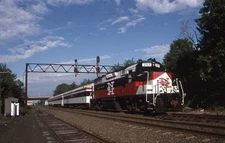 NH NEW HAVEN 257 Railroad Train Locomotive Original 1990 Photo Slide