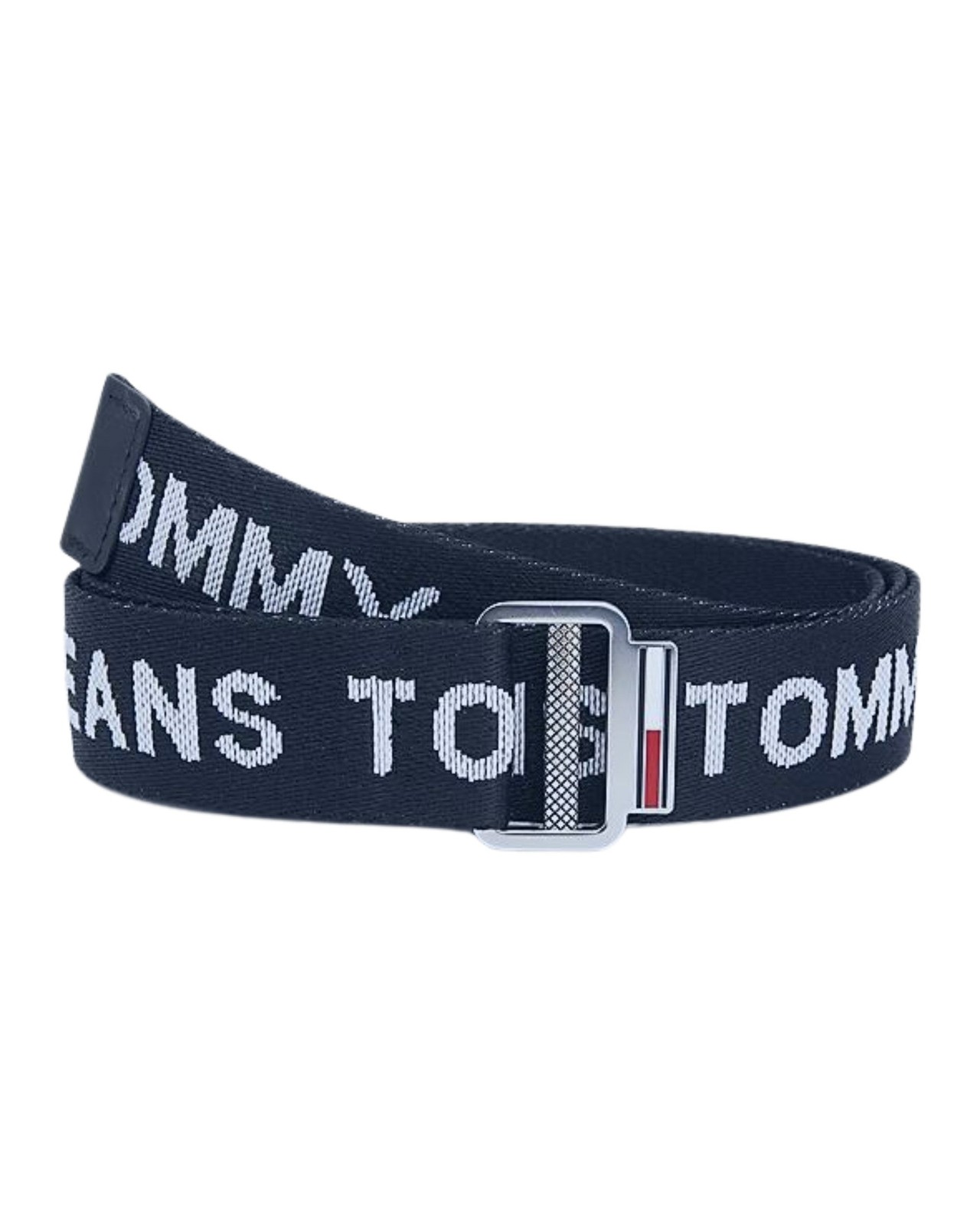 Tommy Jeans Classic Dark Blue Leather Belt for Men  -image