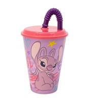 Disney Stitch Angel Kinderbecher 430 Ml Tumbler Mit Deckel Und Strohhalm