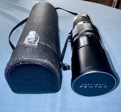 Asahi SMC Pentax M 400mm f/5.6 Telephoto Lens M42 Screw Mount with Takumar Case