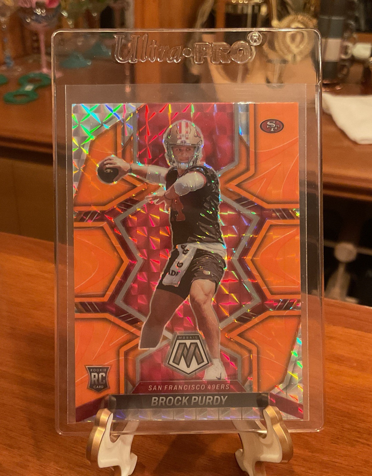 2022 Panini Mosaic Rookie Reactive Orange Mosaic Prizm #367 Brock Purdy (RC)