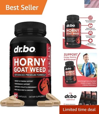 Herbal Performance Enhancer - 1590mg Horny Goat Weed for Vitality & Energy Boost
