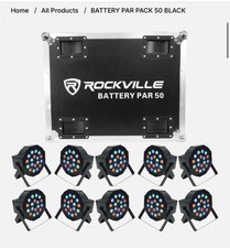 Rockville Battery Par 50 Wireless Uplights Charging Case Used Twice
