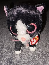 *RETIRED* Ty Beanie Boo PEPPER Plush 6" Black White Cat (2015) NEW W/tag