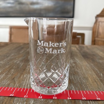 Maker's Mark Mixing Pitcher Crystal Clear Bourbon Whiskey Pour Spout 5.25''x3.5''