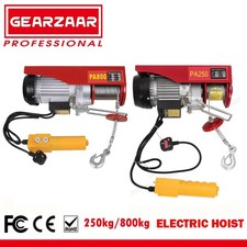 GEARZAAR Winches Electric Hoist 250/800kg 220v Gantry Lifting Workshop/Garage