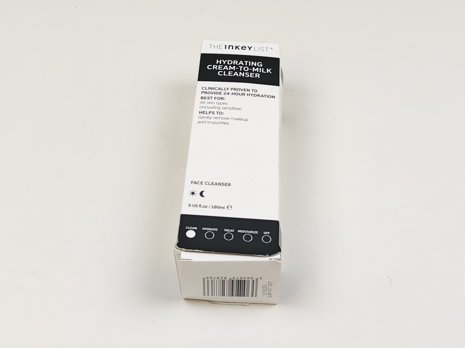 The INKEY List Hydrating Cream-to-Milk Cleanser 180ml, 5% Rice Milk & Hyaluronic