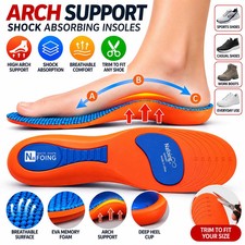 Orthotic Shoe Insoles Inserts Flat Feet High Arch Support For Plantar Fasciitis