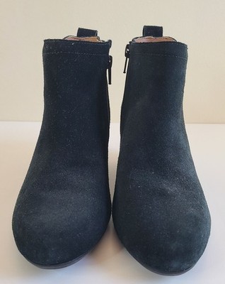 Vionic Women's Parkwood Paloma Black Suede Ankle Booties Boots Size 7 Mint