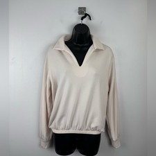 AYR Women The Courtside Polo Sweatshirt Size Small