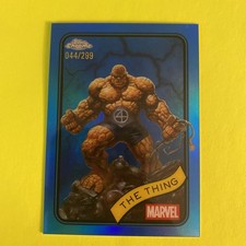 2025 Topps Chrome Marvel Blue REFRACTOR #109 The Thing /299