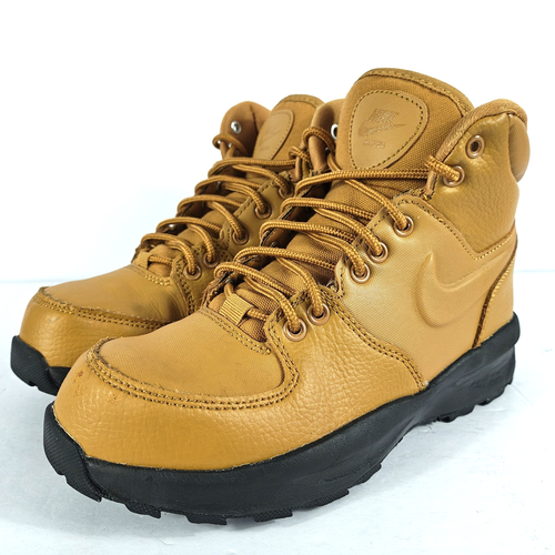 Nike Manoa GS Youth Boots Size 4 Wheat Brown Black Leather Hiking Outdoor - Picture 3 of 23