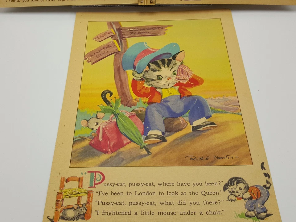 Ruth E Newton Libro Infantil Ilustraciones Páginas Gatitos Gatos Ratones Set 3  Foto 4 de 4