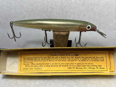 Vintage Husky Muskie Cisco Kid Fishing Lure No. 600 in Original Box with Paper | eBay Vintage Husky Muskie Cisco Kid Fishing Lure No. 600 in Original Box with Paper | eBay