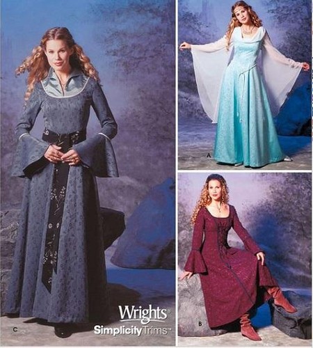 Renaissance Costume Historical OOP Simplicity Sewing Pattern Ladies Misses Women - Picture 33 of 52