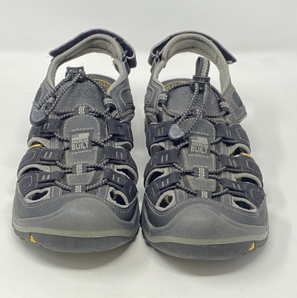 Sandali da trekking impermeabili Keen neri e grigi cinturino regolabile uomo 9 US