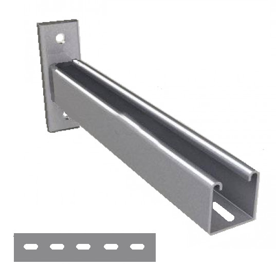 600mm Galvanised Slotted Cantilever Arms (Type: P2663 / 600) x 2 Quantity