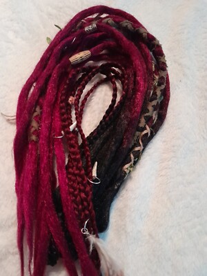Dreadlock Extensions 10 Fairy Core Locs Hair Trinkets Beads Feathers Viking 