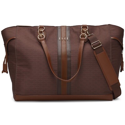 ELLE Eleganza 32L Monogram Weekender Tote Bag