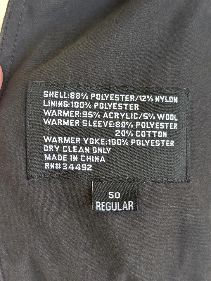 Joseph & Feiss Abrigo Largo 50 R Suave Poliéster Lana Nylon Negro Cinturón Vestido Foto 3 de 4